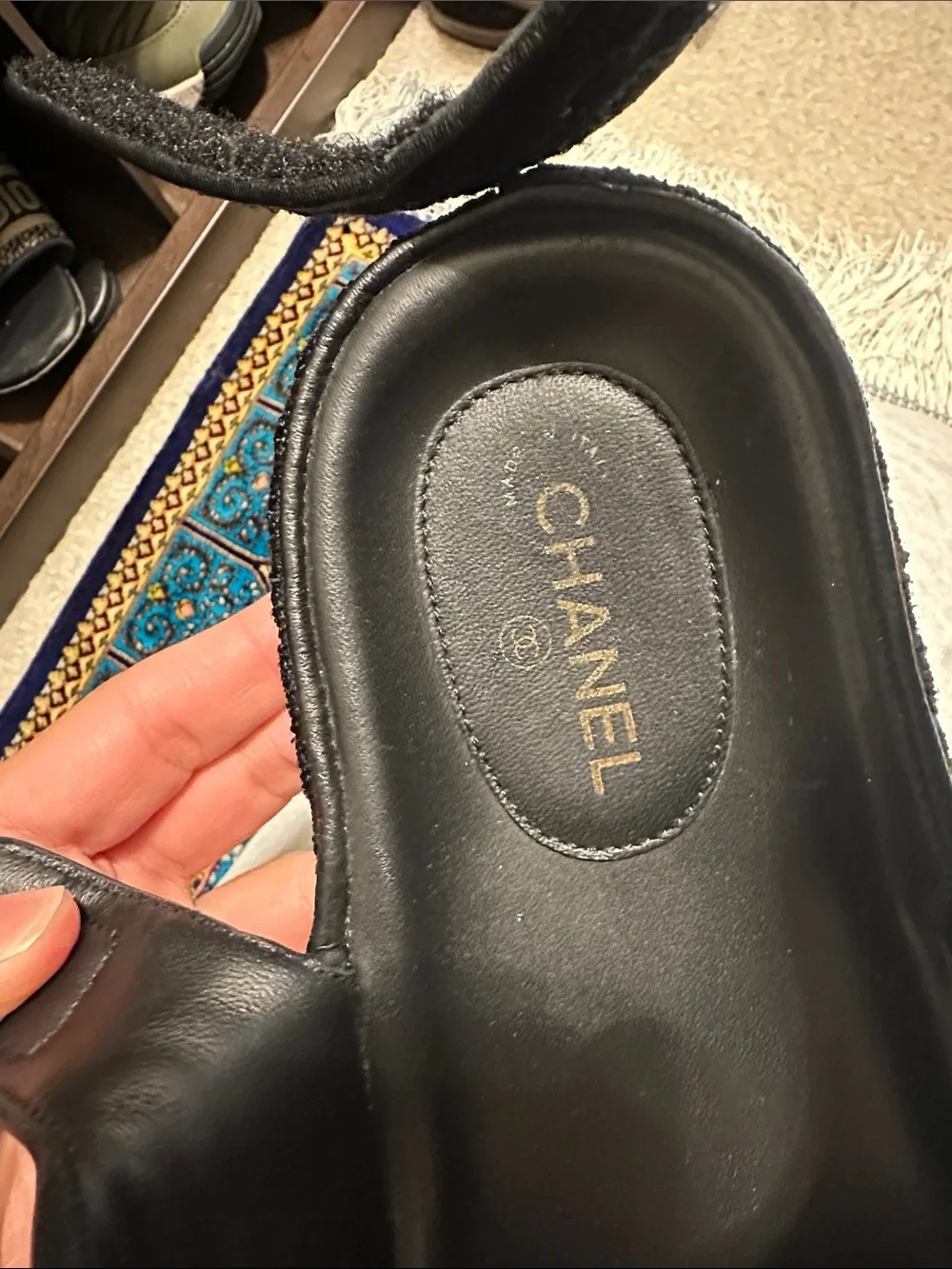 Chanel 22s knit dad sandal